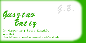 gusztav batiz business card